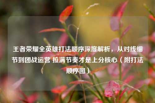 王者荣耀全英雄打法顺序深度解析，从对线细节到团战运营 拉满节奏才是上分核心（附打法顺序图）