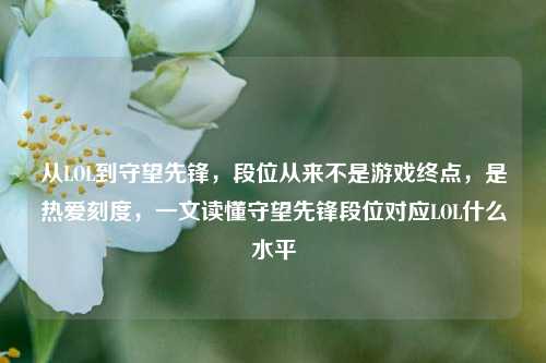 从LOL到守望先锋，段位从来不是游戏终点，是热爱刻度，一文读懂守望先锋段位对应LOL什么水平