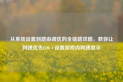 从系统设置到路由调优的全链路攻略，教你让网速优先LOL+设置游戏内网速显示