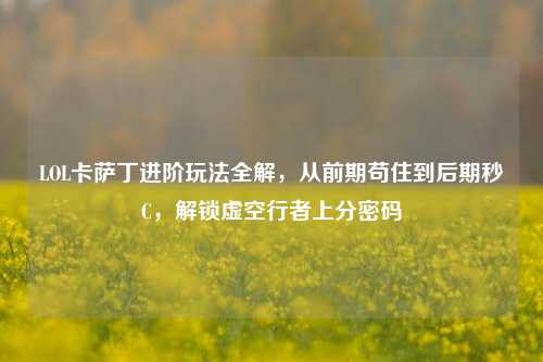 LOL卡萨丁进阶玩法全解,从前期苟住到后期秒C,解锁虚空行者上分密码