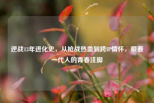 逆战13年进化史，从枪战热血到跨IP情怀，藏着一代人的青春注脚