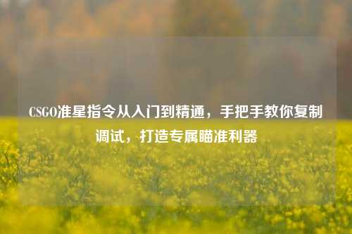 CSGO准星指令从入门到精通，手把手教你复制调试，打造专属瞄准利器