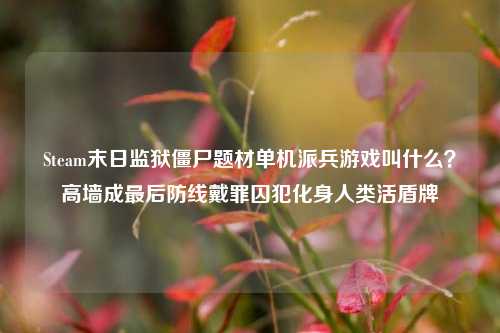 Steam末日监狱僵尸题材单机派兵游戏叫什么?高墙成最后防线戴罪囚犯化身人类活盾牌