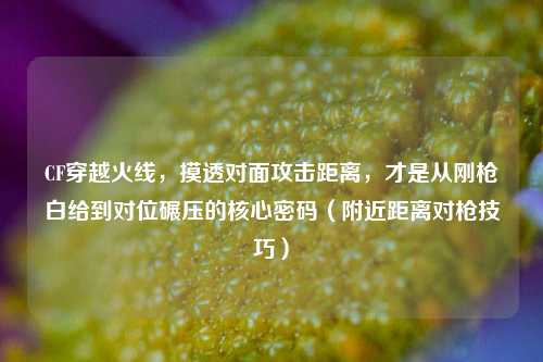CF穿越火线，摸透对面攻击距离，才是从刚枪白给到对位碾压的核心密码（附近距离对枪技巧）