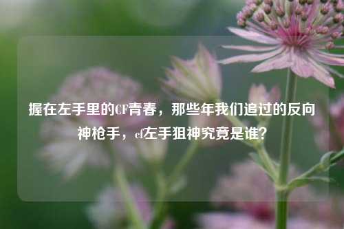 握在左手里的CF青春,那些年我们追过的反向神枪手,cf左手狙神究竟是谁?