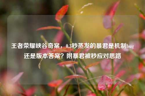 王者荣耀峡谷奇案,0.3秒蒸发的暴君是机制bug还是版本答案?附暴君被秒应对思路