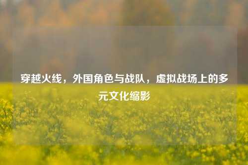 穿越火线，外国角色与战队，虚拟战场上的多元文化缩影