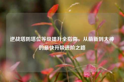 逆战塔防塔位等级提升全指南,从萌新到大神的最快升级进阶之路