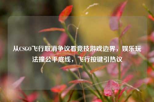 从CSGO飞行取消争议看竞技游戏边界，娱乐玩法撞公平底线，飞行按键引热议