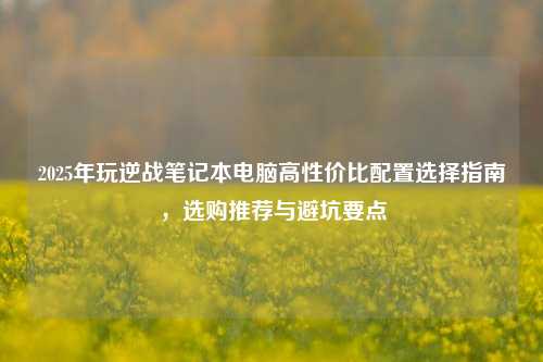 2025年玩逆战笔记本电脑高性价比配置选择指南，选购推荐与避坑要点