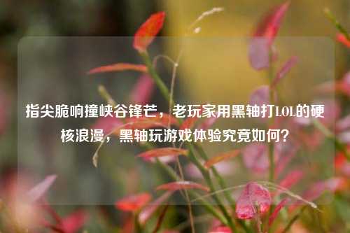 指尖脆响撞峡谷锋芒，老玩家用黑轴打LOL的硬核浪漫，黑轴玩游戏体验究竟如何？