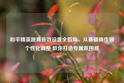 和平精英跳舞音效设置全指南，从基础操作到个性化调整 教你打造专属氛围感