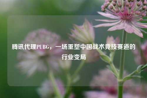 腾讯代理PUBG，一场重塑中国战术竞技赛道的行业变局
