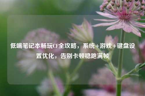 低端笔记本畅玩CF全攻略，系统+游戏+键盘设置优化，告别卡顿稳跑满帧