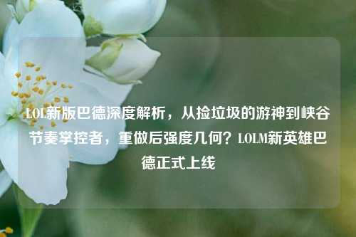 LOL新版巴德深度解析，从捡垃圾的游神到峡谷节奏掌控者，重做后强度几何？LOLM新英雄巴德正式上线
