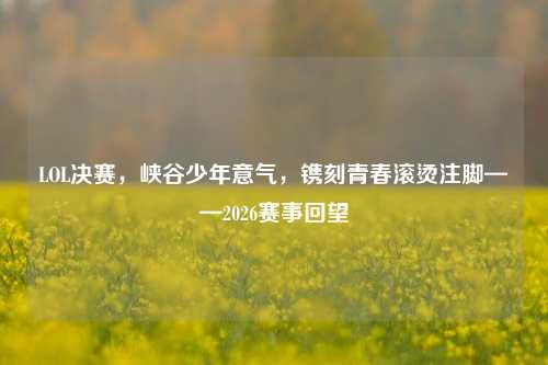 LOL决赛,峡谷少年意气,镌刻青春滚烫注脚——2026赛事回望