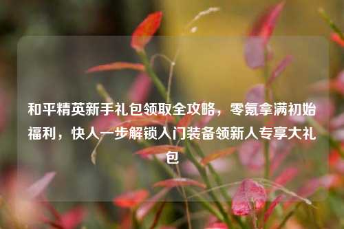 和平精英新手礼包领取全攻略，零氪拿满初始福利，快人一步解锁入门装备领新人专享大礼包