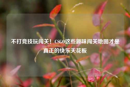 不打竞技玩闯关！CSGO这些趣味闯关地图才是真正的快乐天花板