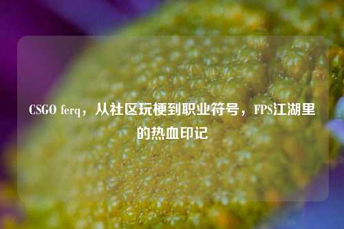 CSGO ferq，从社区玩梗到职业符号，FPS江湖里的热血印记