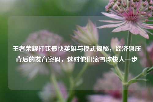 王者荣耀打钱最快英雄与模式揭秘，经济碾压背后的发育密码，选对他们滚雪球快人一步