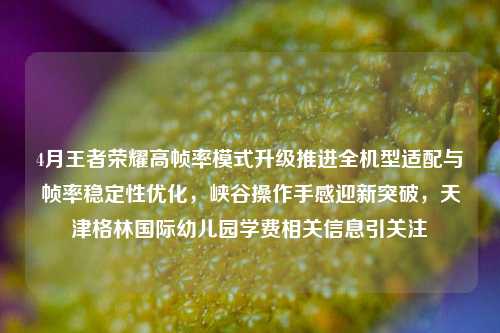 4月王者荣耀高帧率模式升级推进全机型适配与帧率稳定性优化，峡谷操作手感迎新突破，天津格林国际幼儿园学费相关信息引关注