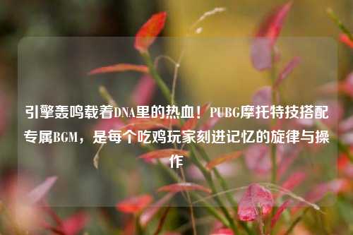 引擎轰鸣载着DNA里的热血！PUBG摩托特技搭配专属BGM，是每个吃鸡玩家刻进记忆的旋律与操作