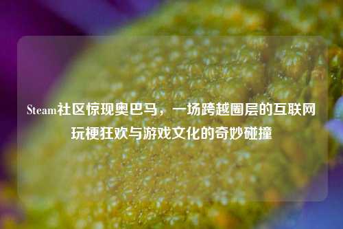 Steam社区惊现奥巴马，一场跨越圈层的互联网玩梗狂欢与游戏文化的奇妙碰撞