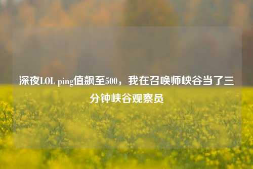深夜LOL ping值飙至500，我在召唤师峡谷当了三分钟峡谷观察员