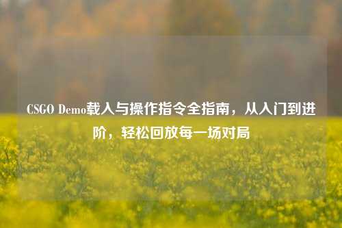 CSGO Demo载入与操作指令全指南，从入门到进阶，轻松回放每一场对局