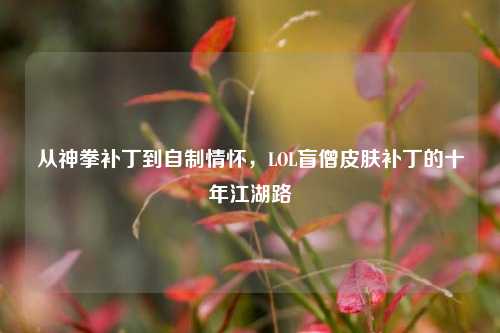 从神拳补丁到自制情怀，LOL盲僧皮肤补丁的十年江湖路