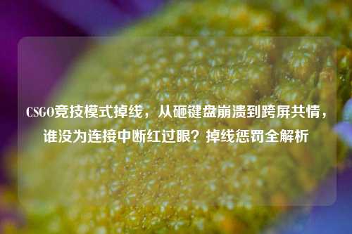 CSGO竞技模式掉线，从砸键盘崩溃到跨屏共情，谁没为连接中断红过眼？掉线惩罚全解析