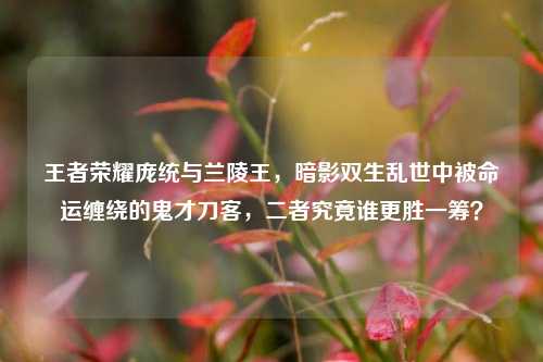 王者荣耀庞统与兰陵王，暗影双生乱世中被命运缠绕的鬼才刀客，二者究竟谁更胜一筹？