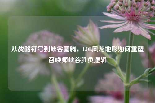 从战略符号到峡谷图腾，LOL风龙地形如何重塑召唤师峡谷胜负逻辑