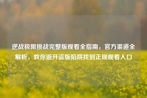 逆战极限挑战完整版观看全指南,官方渠道全解析,教你避开盗版陷阱找到正规观看入口