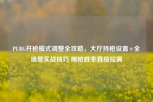 PUBG开枪模式调整全攻略，大厅持枪设置+全场景实战技巧 刚枪胜率直接拉满