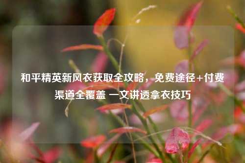 和平精英新风衣获取全攻略，免费途径+付费渠道全覆盖 一文讲透拿衣技巧