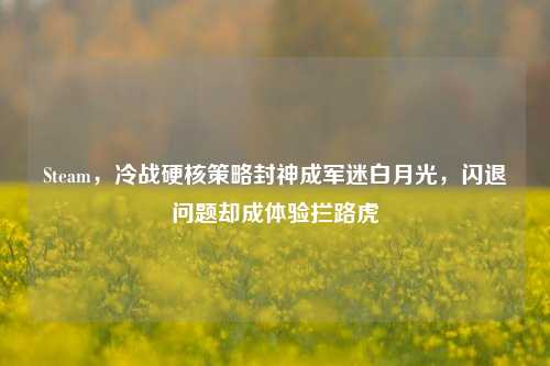 Steam,冷战硬核策略封神成军迷白月光,闪退问题却成体验拦路虎