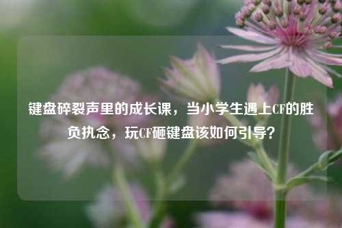 键盘碎裂声里的成长课,当小学生遇上CF的胜负执念,玩CF砸键盘该如何引导?