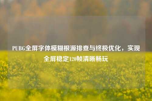 PUBG全屏字体模糊根源排查与终极优化，实现全屏稳定120帧清晰畅玩
