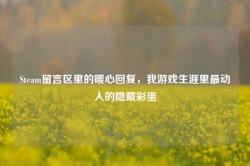 Steam留言区里的暖心回复,我游戏生涯里最动人的隐藏彩蛋