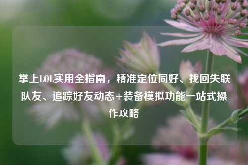 掌上LOL实用全指南，精准定位同好、找回失联队友、追踪好友动态+装备模拟功能一站式操作攻略