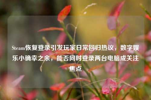 Steam恢复登录引发玩家日常回归热议，数字娱乐小确幸之余，能否同时登录两台电脑成关注焦点