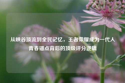 从峡谷顶流到全民记忆,王者荣耀成为一代人青春锚点背后的顶级评分逻辑